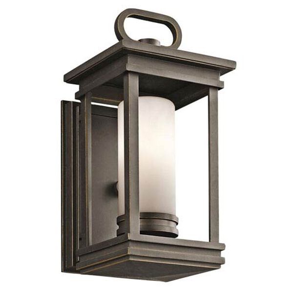 South Hope 11.75-Inch Tall Rubbed Bronze Outdoor Wall Light, image 1