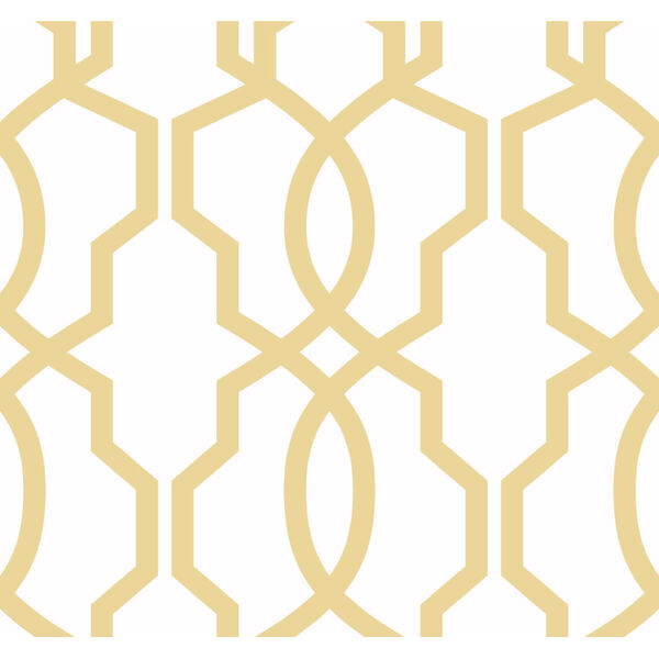 Geometric Resource Library Yellow Hourglass Trellis Wallpaper, image 2
