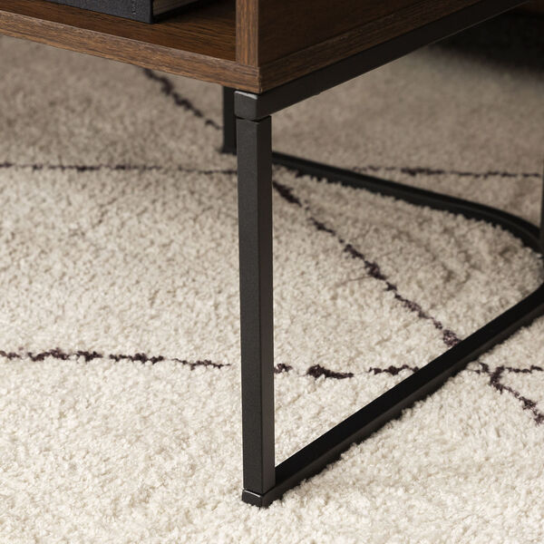 Jean Dark Walnut and Black Coffee Table with One Drawer, image 2