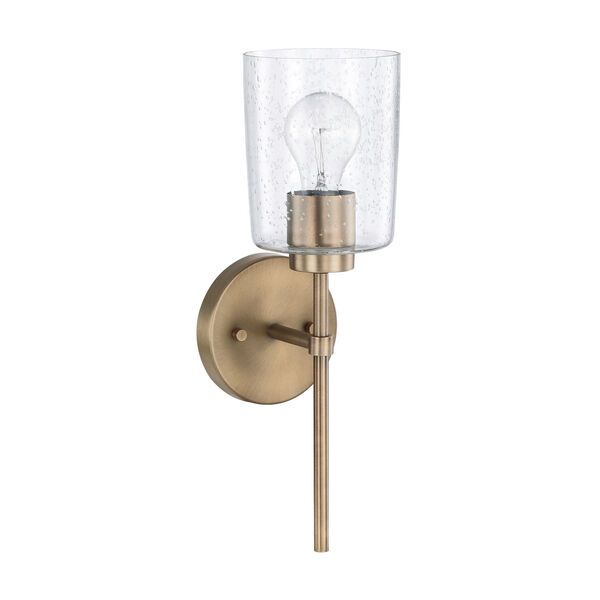 HomePlace Greyson Aged Brass 16-Inch One-Light Wall Sconce, image 1