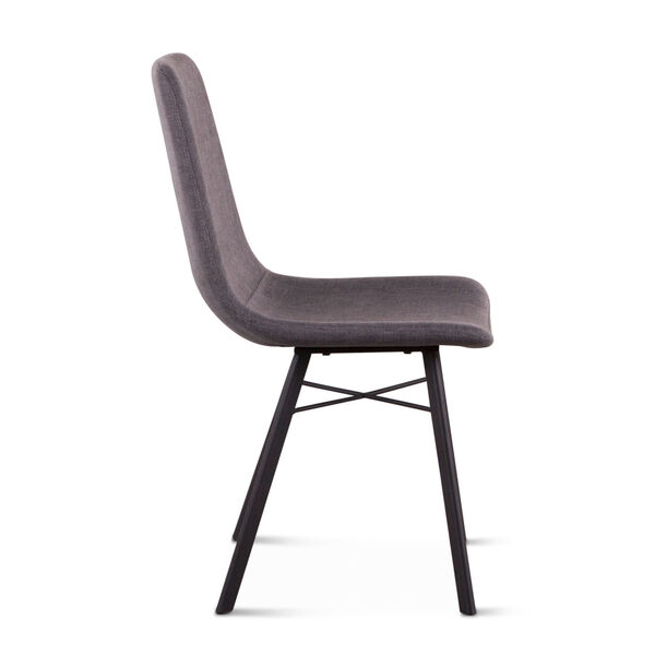 Posey Matte Gunmetal Side Chair, Set of Two, image 4