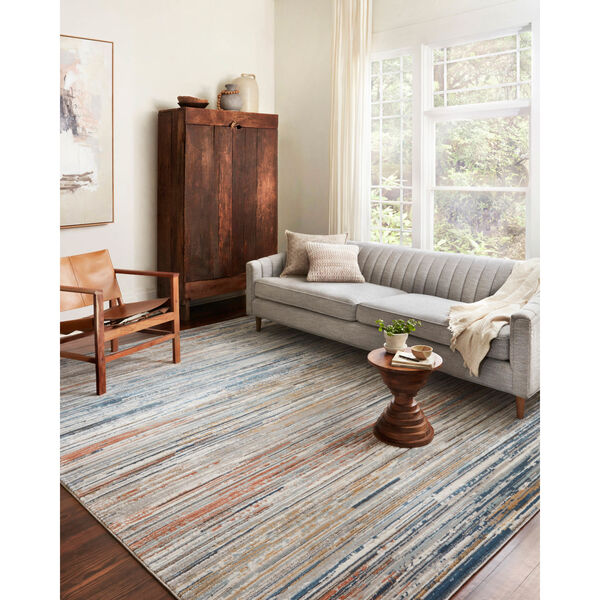 Bianca Pebble, Spice and Blue 5 Ft. 3 In. x 7 Ft. 6 In. Area Rug, image 2