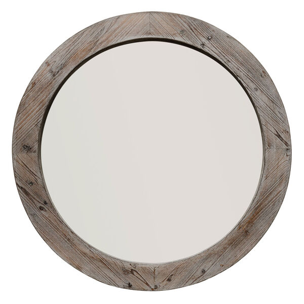 Hayden Natural Wood Round Mirror, image 1
