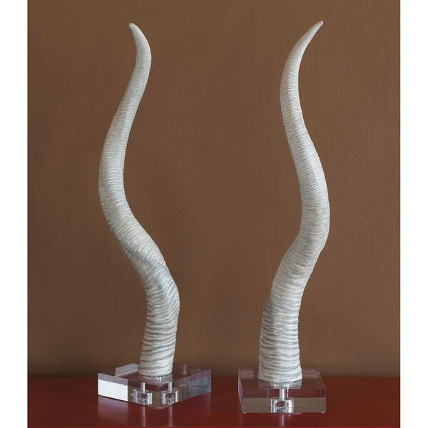 Safari Gray Horn Sculpture, image 3