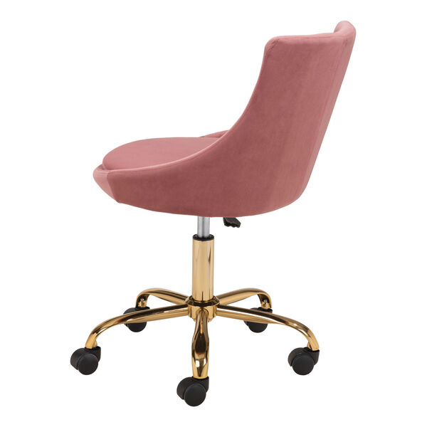 Mathair Pink and Gold Office Chair, image 6
