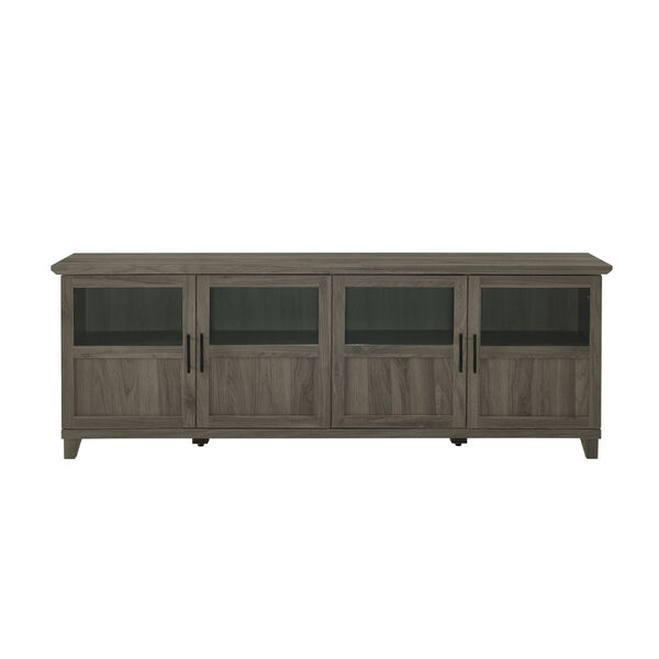 Goodwin Slate Gray TV Console with Four Panel Door, image 2