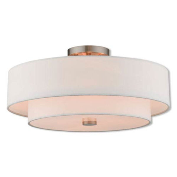 Kate Brushed Nickel 18-Inch Four-Light Ceiling Mount, image 1