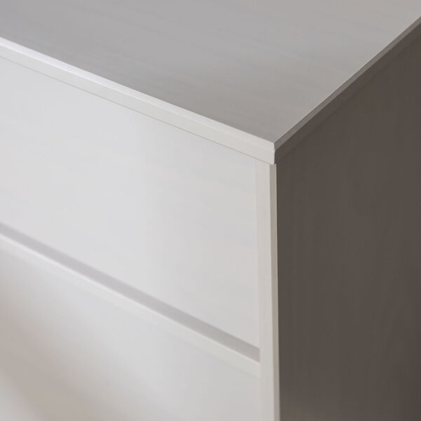 Sloane White Groove Handle Wood Dresser, image 6