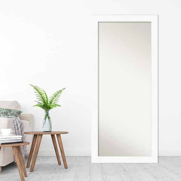 White Full Length Floor Leaner Mirror, image 3