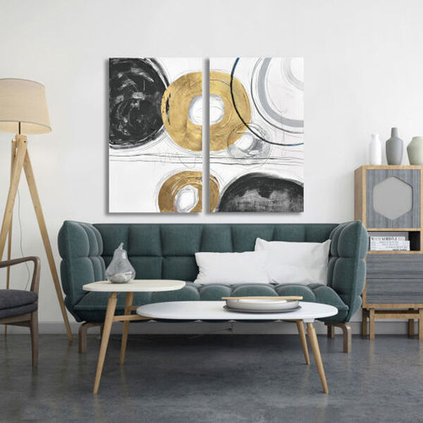 Circle Gets The Square Multicolor Diptych Wall Art, image 6