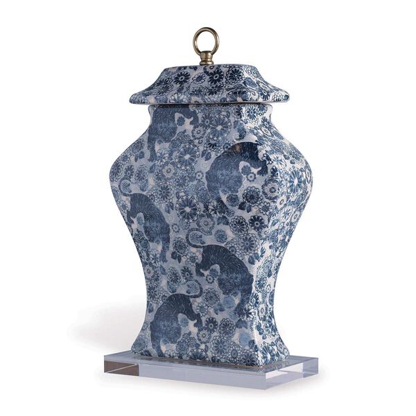 Siberian Tiger Blue Decorative Jar, image 3