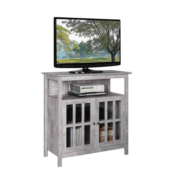 Big Sur Highboy Faux Birch TV Stand with Storage Cabinets, image 3