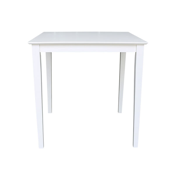 Solid Wood 36 inch Square Counter Height Dining Table  in White, image 2
