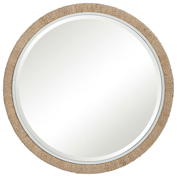Carbet Matte White 40-Inch Round Rope Mirror, image 2