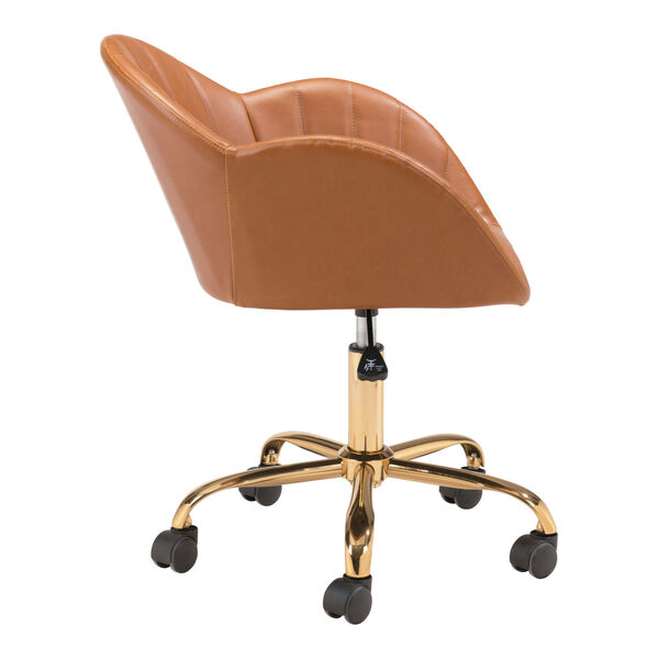 Sagart Tan and Gold Office Chair, image 3