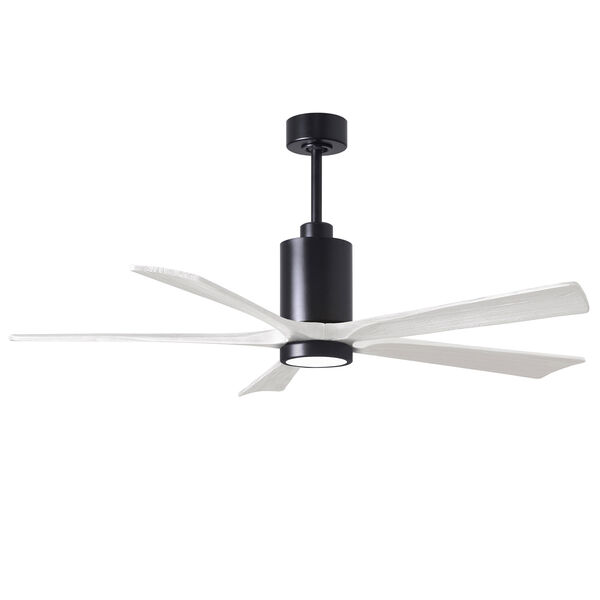 Patricia-5 Matte Black and Matte White 60-Inch Ceiling Fan with LED Light Kit, image 4