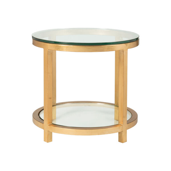 Metal Designs Gold Per Se Round End Table, image 2
