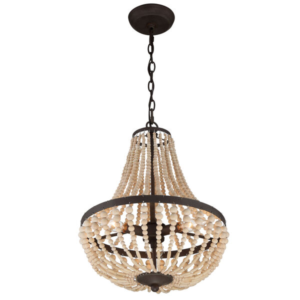 Rylee Forged Bronze Three-Light Chandelier Convertible to Semi-Flush Mount, image 5