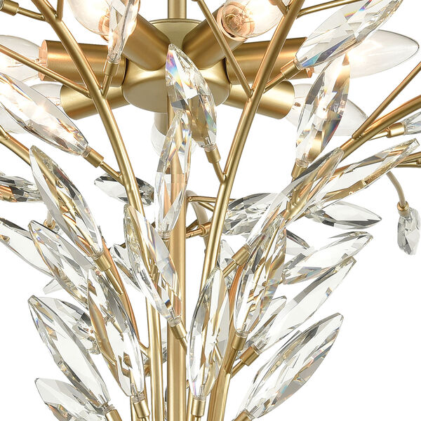Flora Grace Champagne Gold Seven-Light Chandelier, image 5