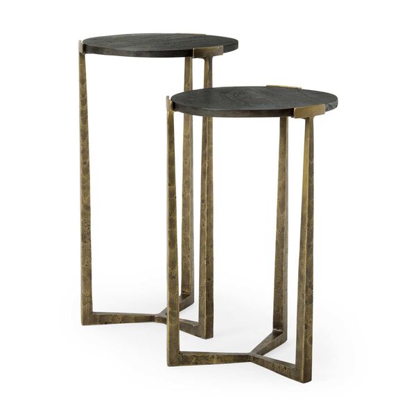 Atticus Black Wood Nesting Accent Tables, (Set of Two), image 1