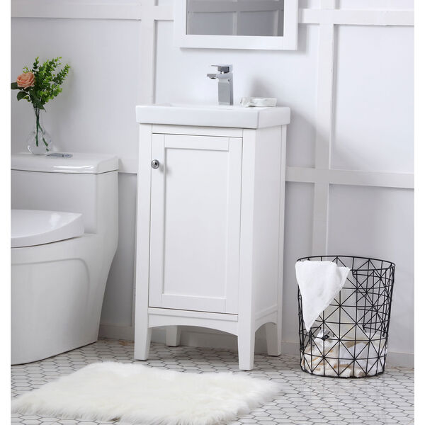 Mod White 18-Inch Vanity Sink Set, image 3