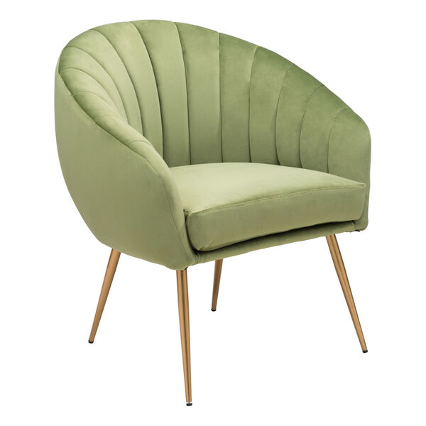 Max Green and Gold Accent Chair, image 1