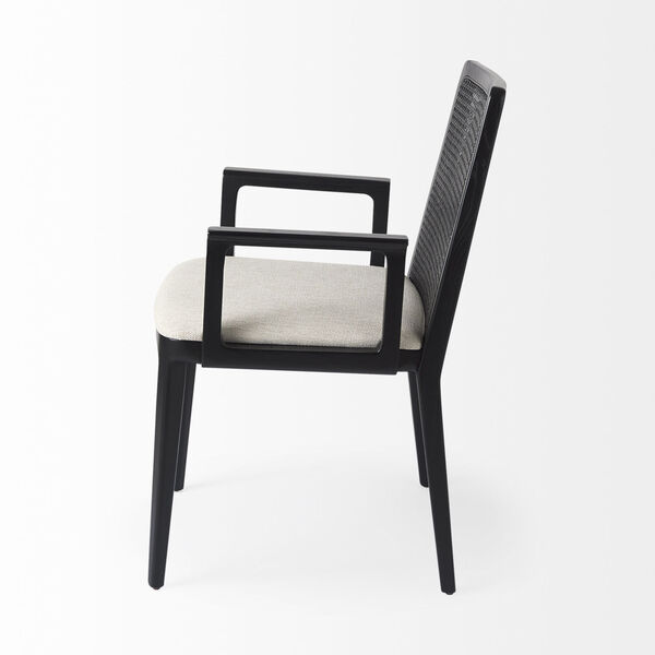 Clara Black and Cream Dining Chair, image 3