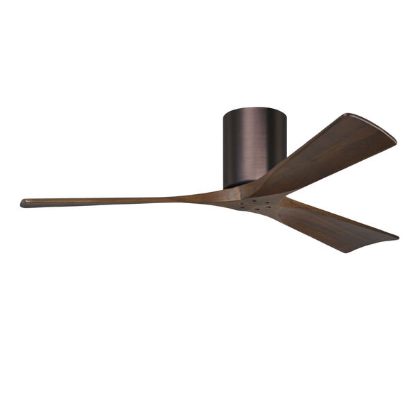 Irene-3H Brushed Bronze and Walnut 52-Inch Outdoor Ceiling Fan, image 1