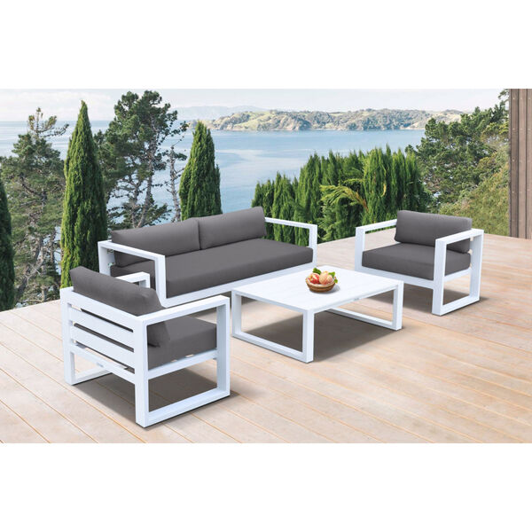 Aelani White Four-Piece Outdoor Furniture Set, image 1