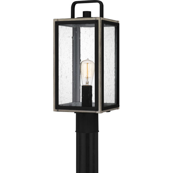 Bramshaw Matte Black One-Light Outdoor Post Lantern, image 1
