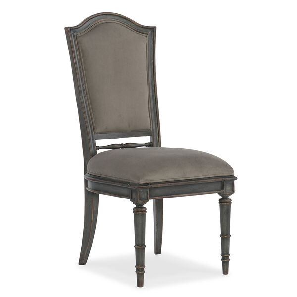 Arabella Charcoal Upholstered Back Side Chair, image 1