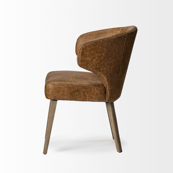 Niles Brown Wingback Dining Chair, image 4