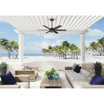 Outdoor Living Rooms Bellacor, Hunter Royal Palm 56 Inch Plantation Faux Leather Ceiling Fan