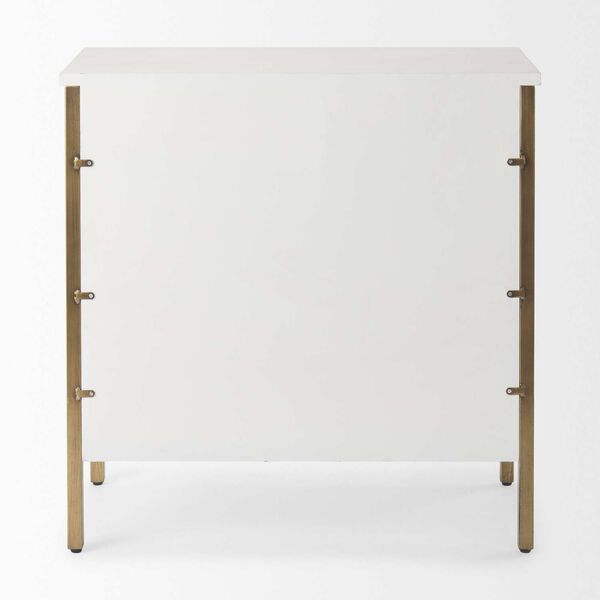 Savannah White and Gold Accent Two Door Cabinet, image 4