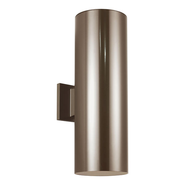Outdoor Cylinders Bronze 18-Inch LED Outdoor Wall Sconce, image 1