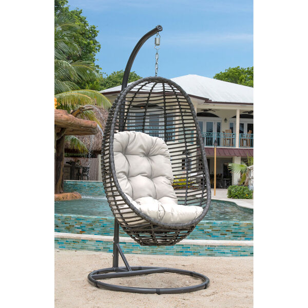 Outdoor Hanging Chairs with Cushion, 2 Piece, image 2