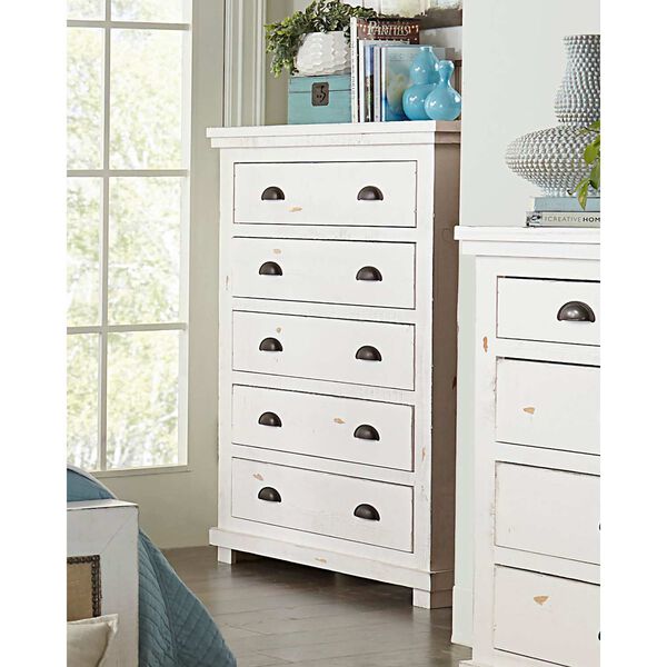 Willow Distressed White Chest, image 2