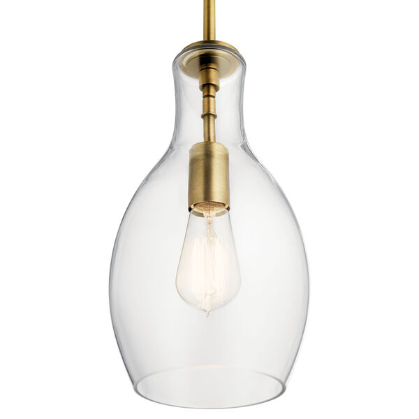 Everly Natural Brass Seven-Inch One-Light Mini Pendant, image 3