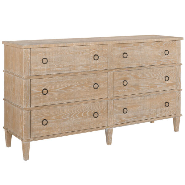 Rustic Natural Oak 68-Inch Six-Drawer Dresser, image 4