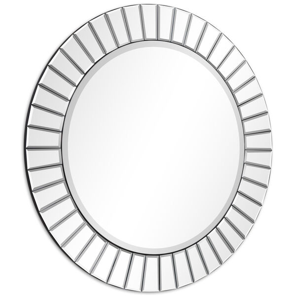 Moderno Clear 32 x 32-Inch Beveled Round Wall Mirror, image 2