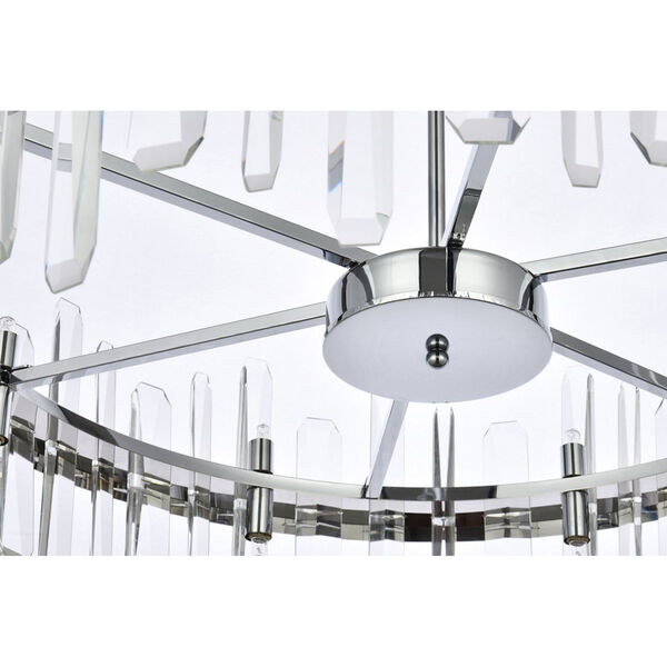 Serena Chrome and Clear 32-Inch Round Chandelier, image 5