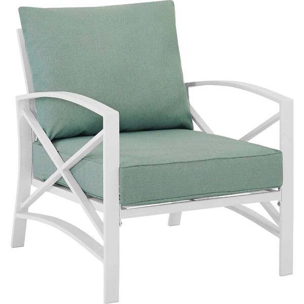Kaplan Mist White Outdoor Metal Armchair, image 2
