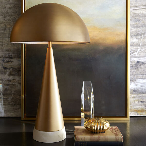 Aged Brass Acropolis Table Lamp, image 2
