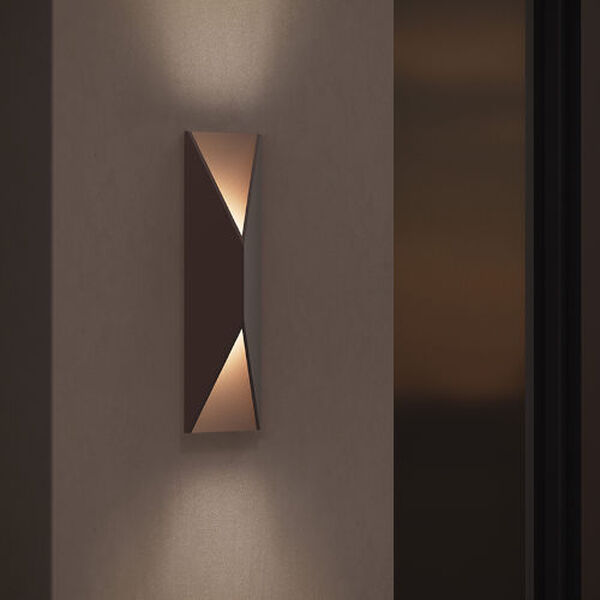 Prisma Textured Gray LED 7-Inch Wall Sconce, image 2