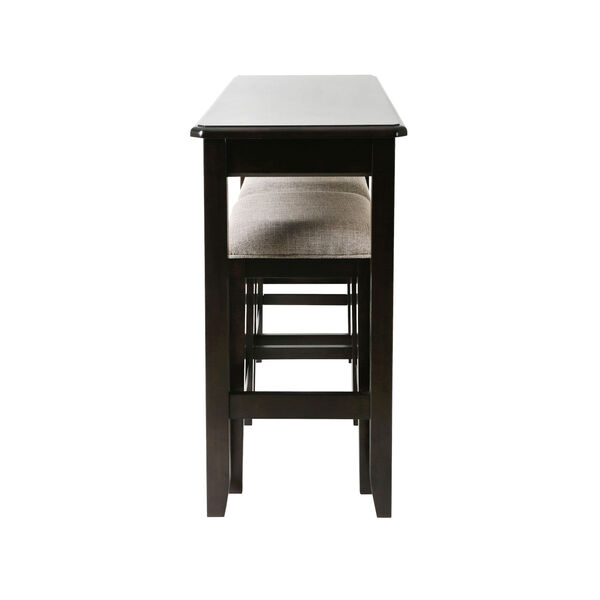 Espresso Console Bar Table and Stool Set, image 6