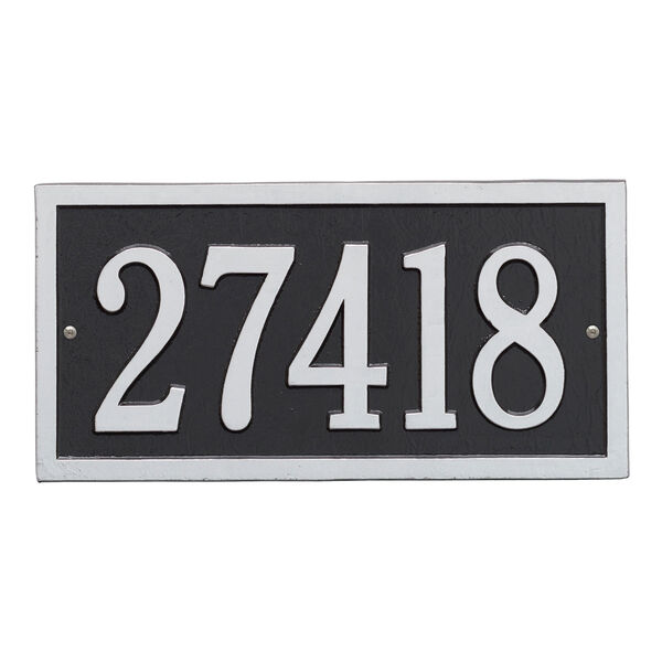 Personalized Bismark Wall Address Plaque in Black and Silver, image 3