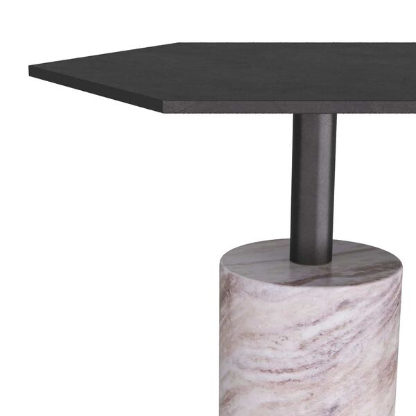 Wythe Sedona Marble Natural Iron End Table, image 4
