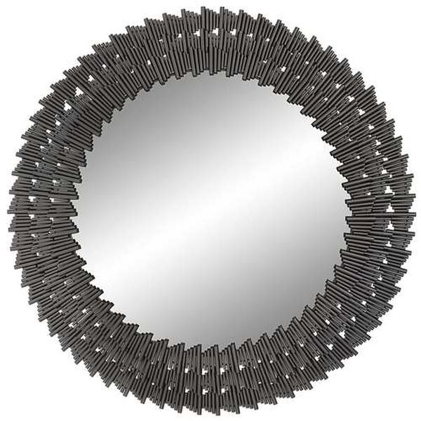 Illusion Burnished Steel Silver 45 x 45-Inch Round Wall Mirror, image 2