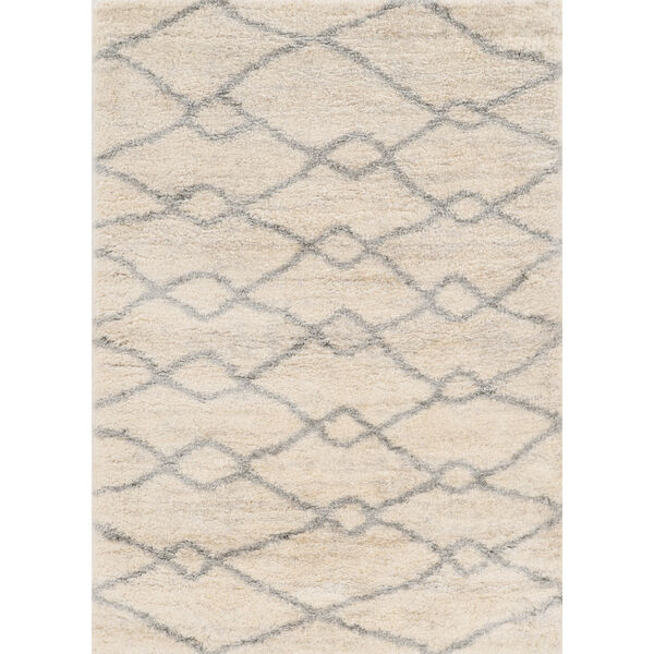 Merino London Ivory and Gray Rectangular: 5 Ft. 3 In. x 7 Ft. 7 In. Area Rug, image 1