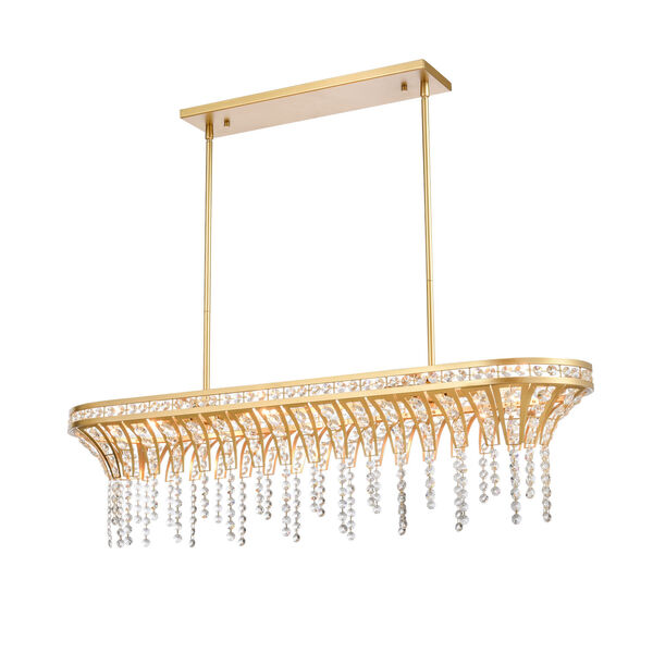 Fantania Champagne Gold 36-Inch Four-Light Chandelier, image 5
